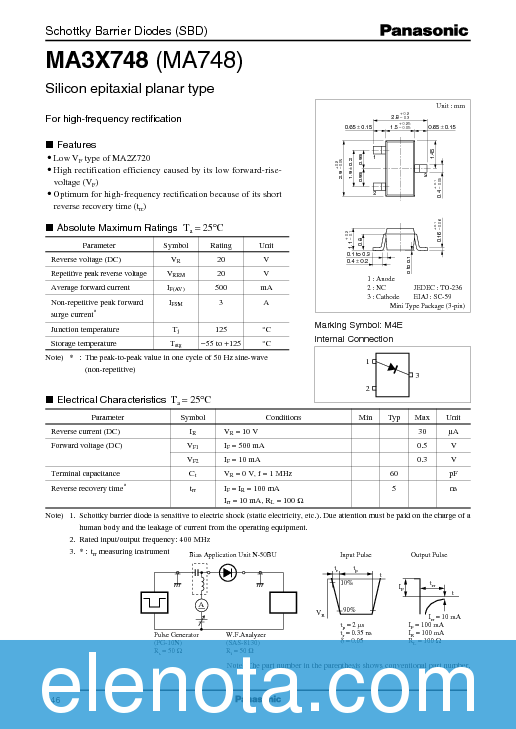 Panasonic MA3X748 (MA748)