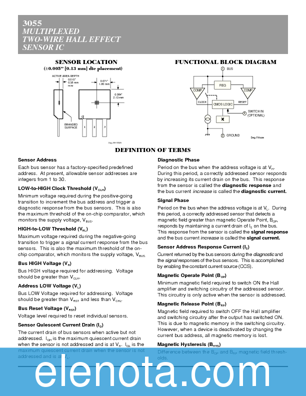 3055 Datasheet PDF (111 KB) Allegro | Pobierz z Elenota.pl
