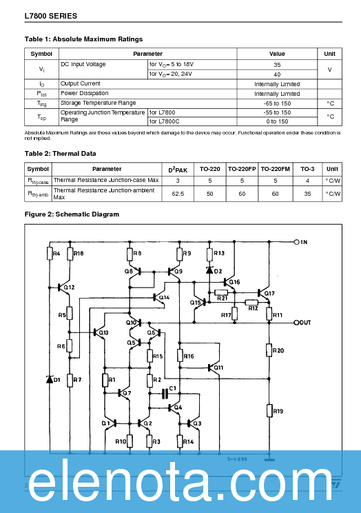 7805CV Datasheet PDF (1.76 MB) STMicroelectronics | Pobierz z Elenota.pl
