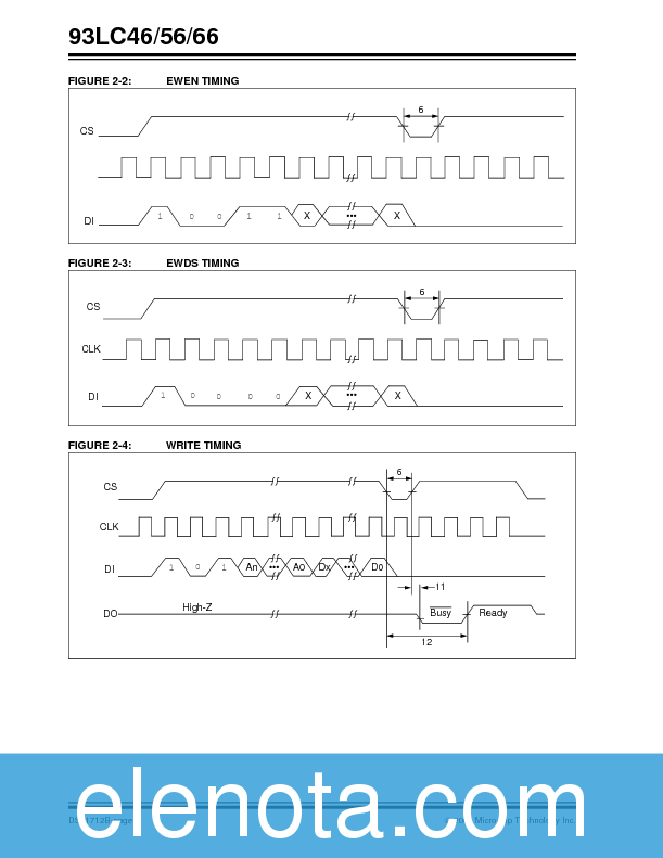 93LC46 Datasheet PDF (224 KB) Microchip | Pobierz z Elenota.pl