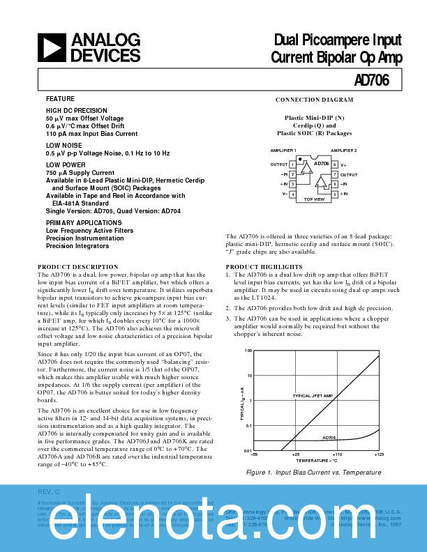 AD706 DATASHEET PDF
