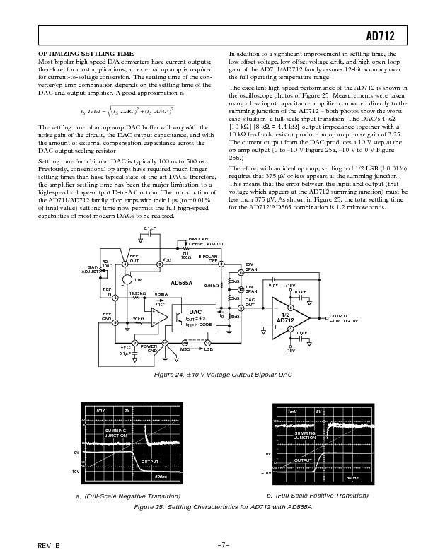 AD712 Datasheet PDF (636 KB) Analog Devices | Pobierz z Elenota.pl