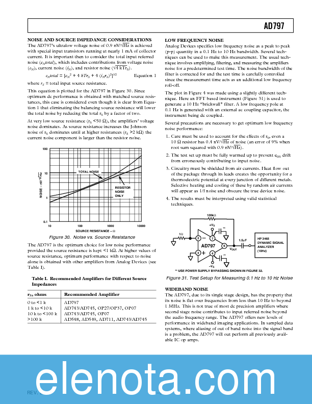 AD797 Datasheet PDF (1.03 MB) Analog Devices | Pobierz z Elenota.pl