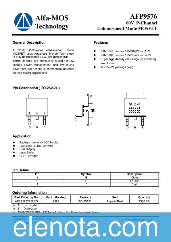 Alfa MOS Technology AFP9576
