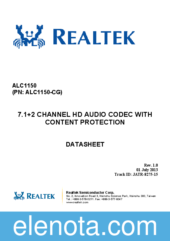Realtek Semiconductor ALC1150