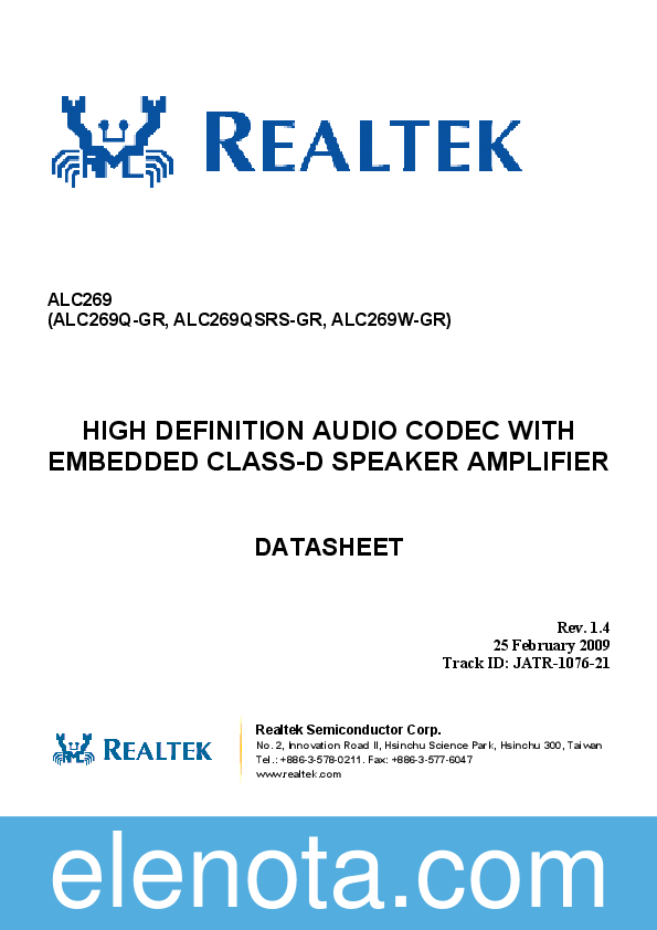 Realtek Semiconductor ALC269
