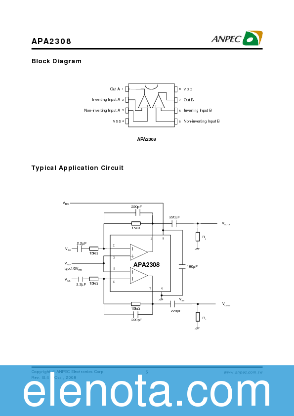 APA2308 Datasheet PDF (148 KB) ANPEC | Pobierz z Elenota.pl