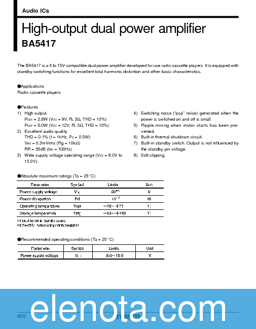 ba5417 datasheet