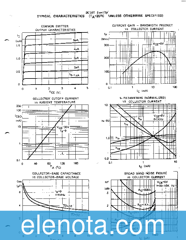 BC107 Datasheet PDF (233 KB) Micro Electronics Pobierz z Elenota.pl
