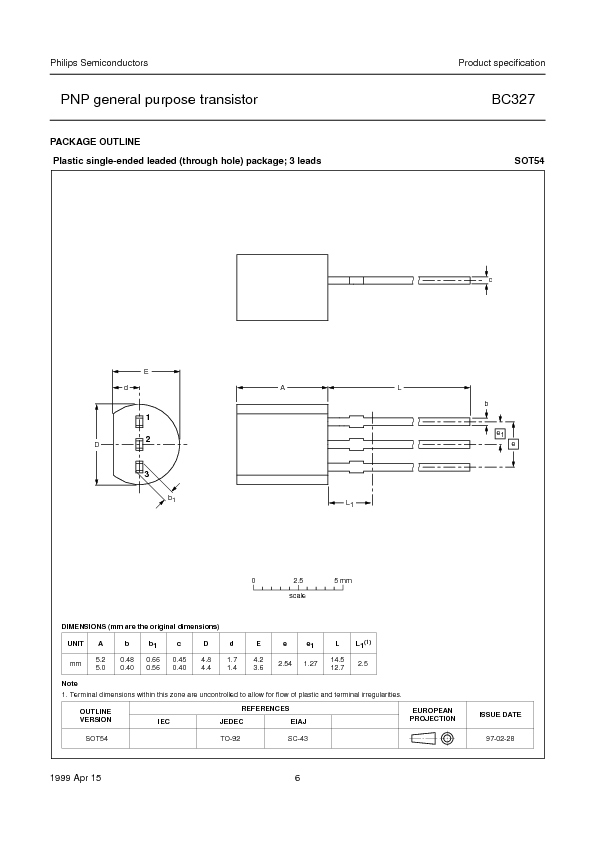 BC327 Datasheet PDF (53 KB) Philips | Pobierz z Elenota.pl