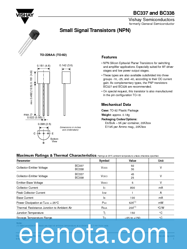 Bc337 Datasheet Pdf
