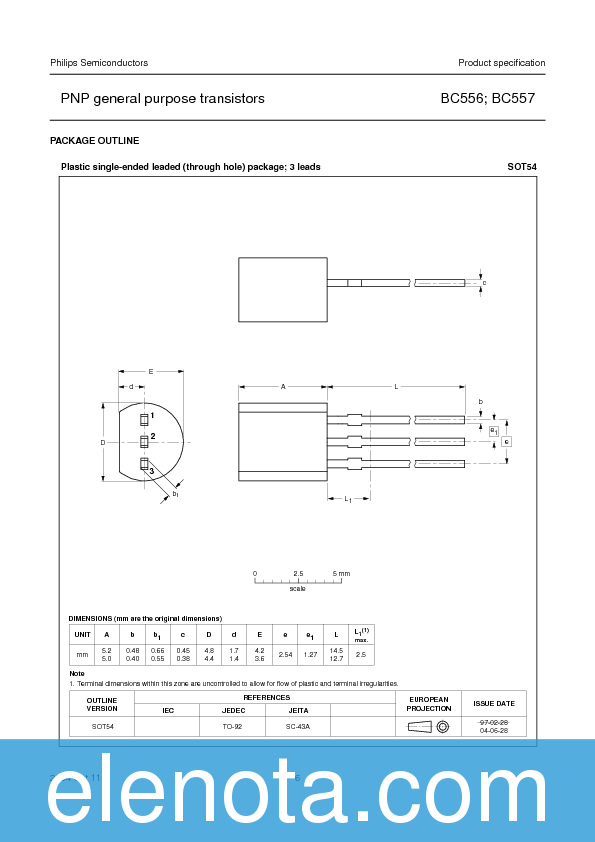 BC556 Datasheet PDF (60 KB) Philips | Pobierz z Elenota.pl