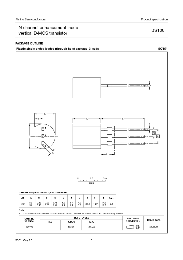 BS108 Datasheet PDF (54 KB) Philips | Pobierz z Elenota.pl