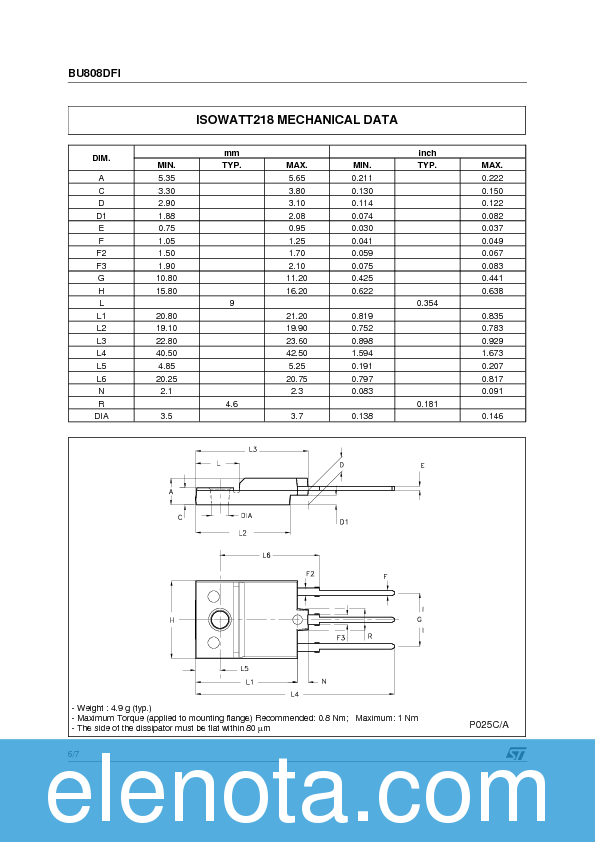 BU808DFI Datasheet PDF (217 KB) STMicroelectronics | Pobierz z Elenota.pl