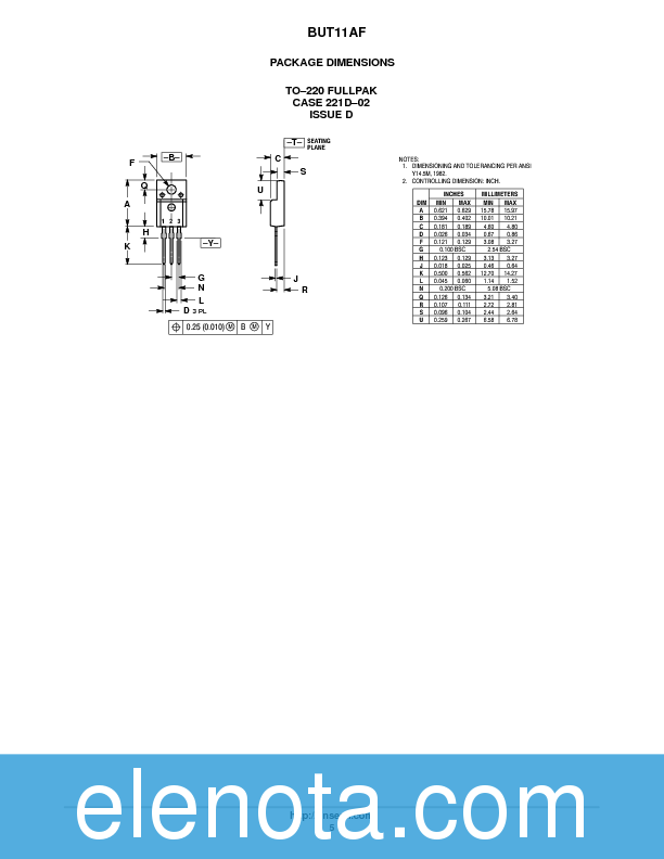 BUT11AF Datasheet PDF (56 KB) ON Semiconductor | Pobierz z Elenota.pl
