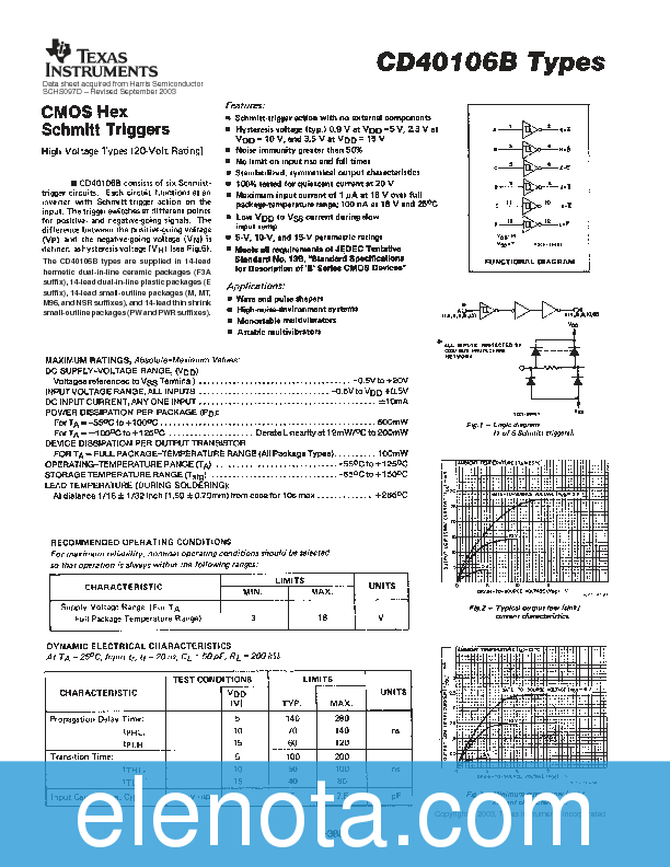 cd40106be datasheet
