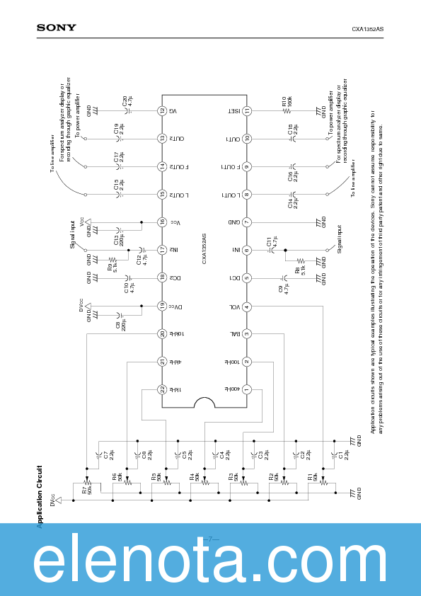 CXA1352AS Datasheet PDF (213 KB) Sony Semiconductor | Pobierz z Elenota.pl