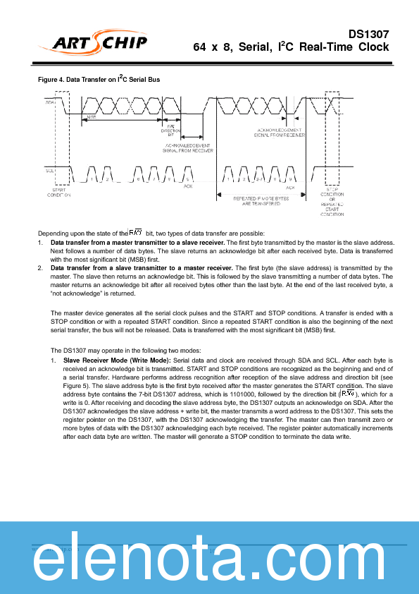 DS1307 Datasheet PDF (258 KB) ArtsChip | Pobierz z Elenota.pl