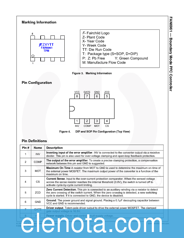 FAN6961 Datasheet PDF (664 KB) Fairchild Semiconductor | Pobierz z ...