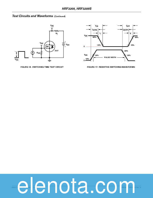 HRF3205 Datasheet PDF (191 KB) Fairchild | Pobierz z Elenota.pl