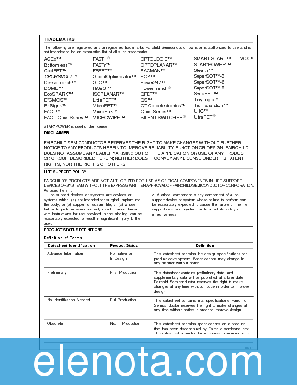 HRF3205 Datasheet PDF (191 KB) Fairchild | Pobierz z Elenota.pl