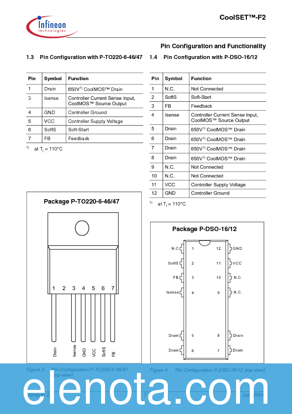 ICE2A0565G Datasheet PDF (1.67 MB) Infineon | Pobierz z Elenota.pl