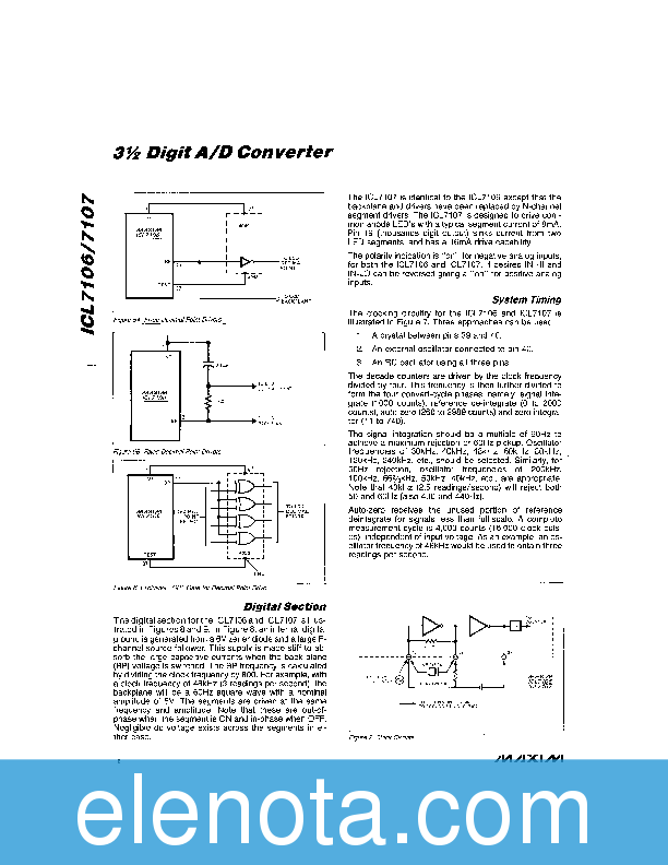 ICL7106 Datasheet PDF (544 KB) Maxim | Pobierz z Elenota.pl