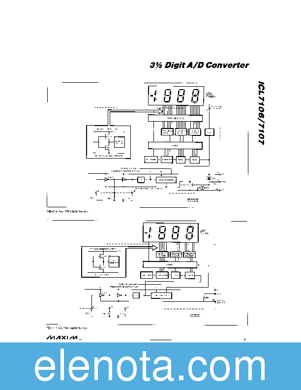 ICL7106 Datasheet PDF (544 KB) Maxim | Pobierz z Elenota.pl