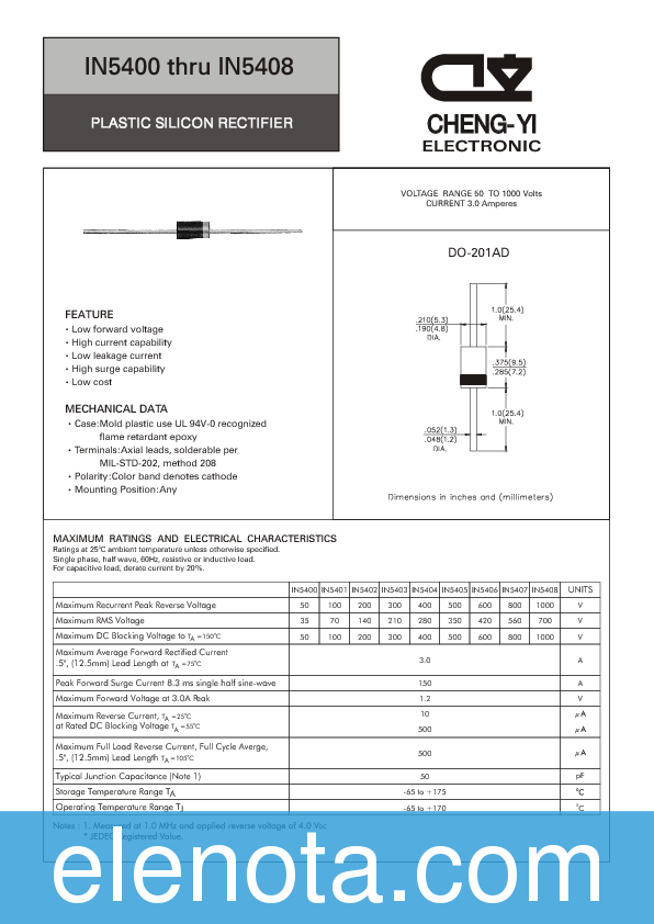 IN5404 DATASHEET PDF