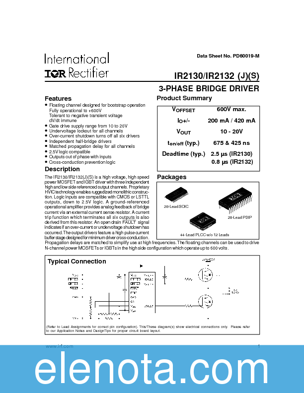 IR2132 DATASHEET PDF