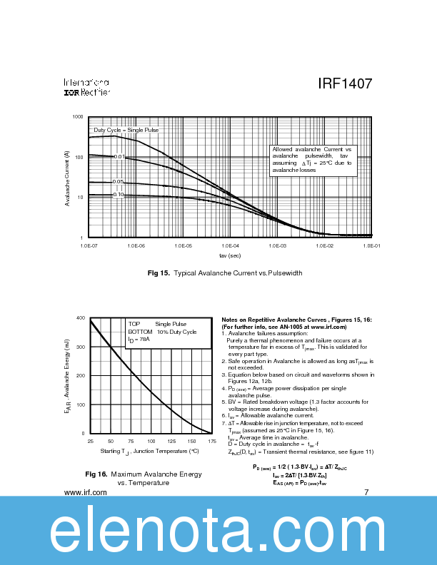 IRF1407 Datasheet PDF (129 KB) International Rectifier | Pobierz z ...