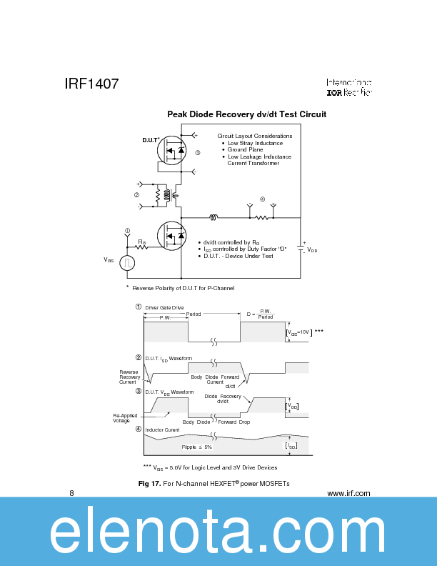 IRF1407 Datasheet PDF (129 KB) International Rectifier | Pobierz z ...