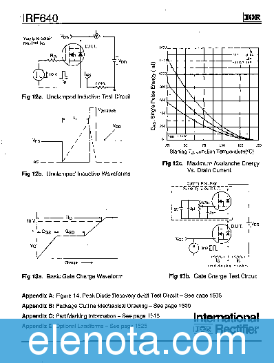 IRF640 Datasheet PDF (178 KB) International Rectifier | Pobierz z ...