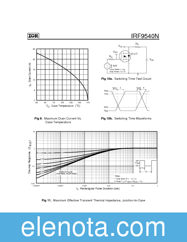 IRF9540N Datasheet PDF (125 KB) International Rectifier | Pobierz z ...