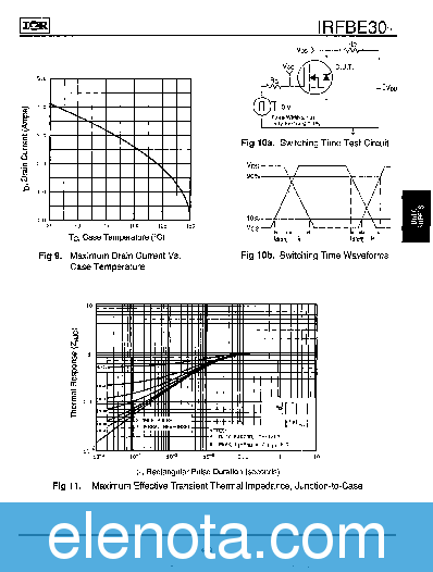 IRFBE30 Datasheet PDF (168 KB) International Rectifier | Pobierz z ...