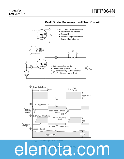 IRFP064N Datasheet PDF (108 KB) International Rectifier | Pobierz z ...