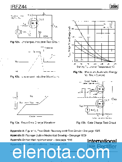 IRFZ44 Datasheet PDF (163 KB) International Rectifier | Pobierz z ...