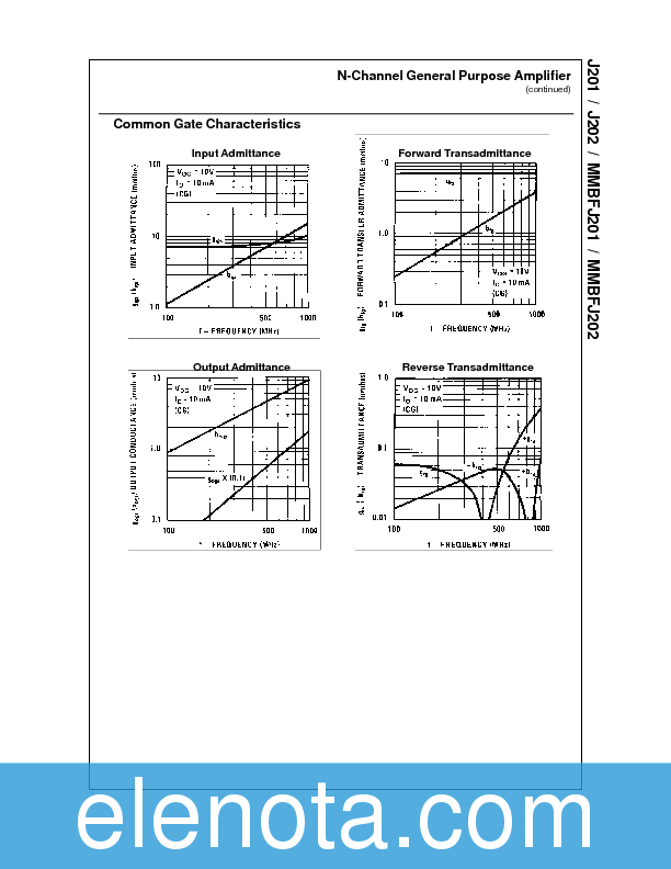 J201 Datasheet PDF (852 KB) Fairchild Pobierz z Elenota.pl