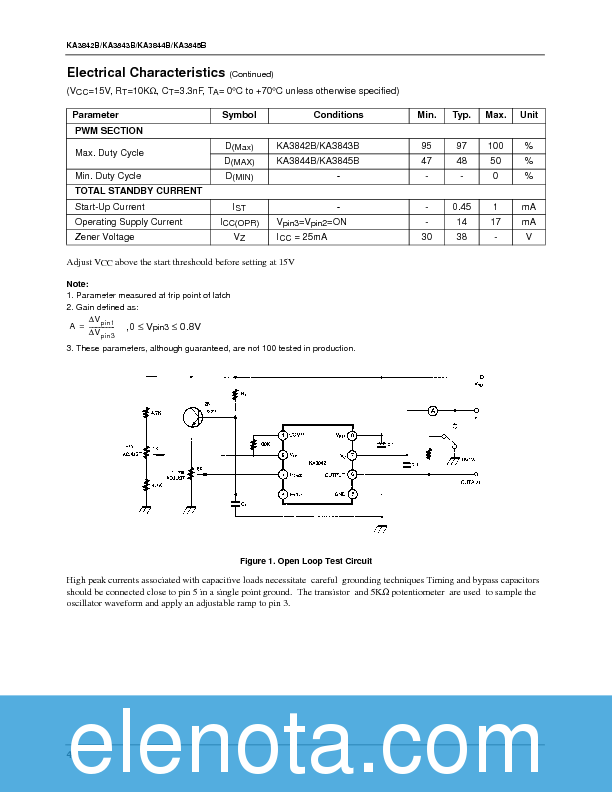 KA3844B Datasheet PDF (120 KB) Fairchild | Pobierz z Elenota.pl