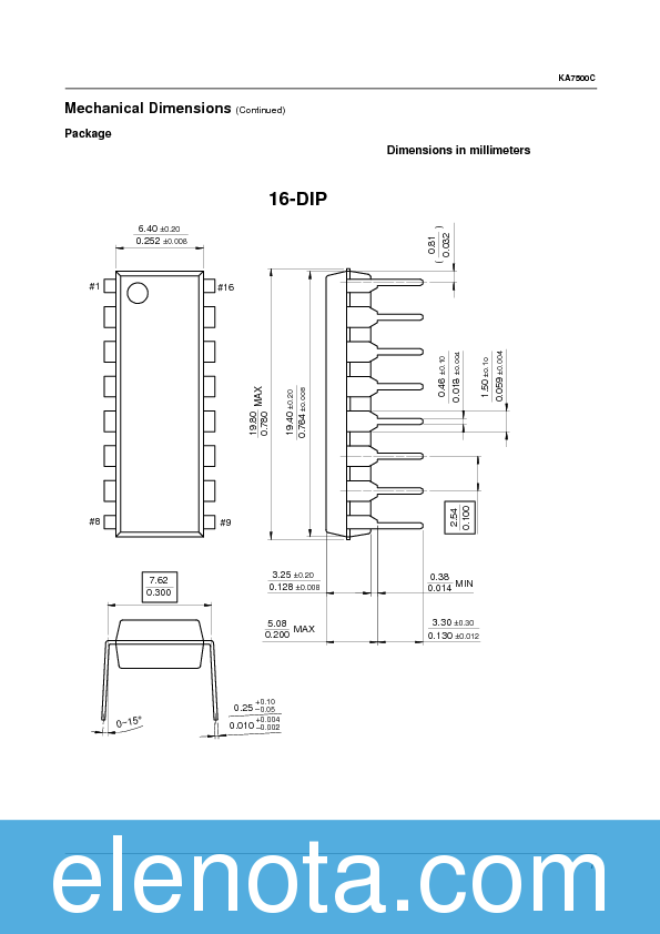 KA7500C Datasheet PDF (71 KB) Fairchild | Pobierz z Elenota.pl