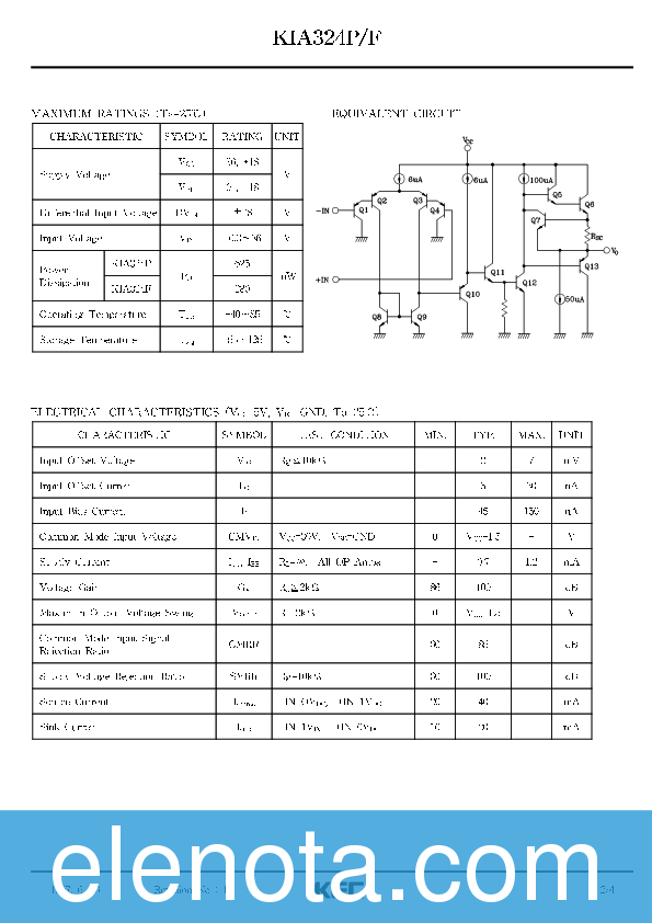KIA324P Datasheet PDF (324 KB) KEC | Pobierz z Elenota.pl
