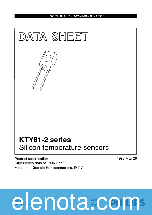 KTY81-210 Datasheet PDF (128 KB) Philips | Pobierz z Elenota.pl