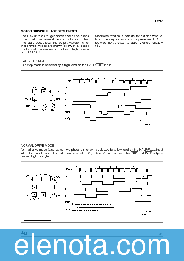 L297 Datasheet PDF (165 KB) STMicroelectronics | Pobierz z Elenota.pl