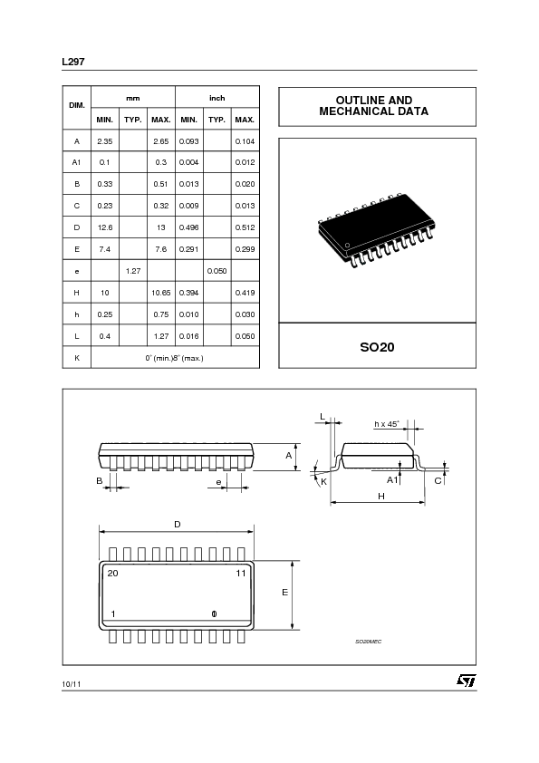 L297 Datasheet PDF (165 KB) STMicroelectronics | Pobierz z Elenota.pl