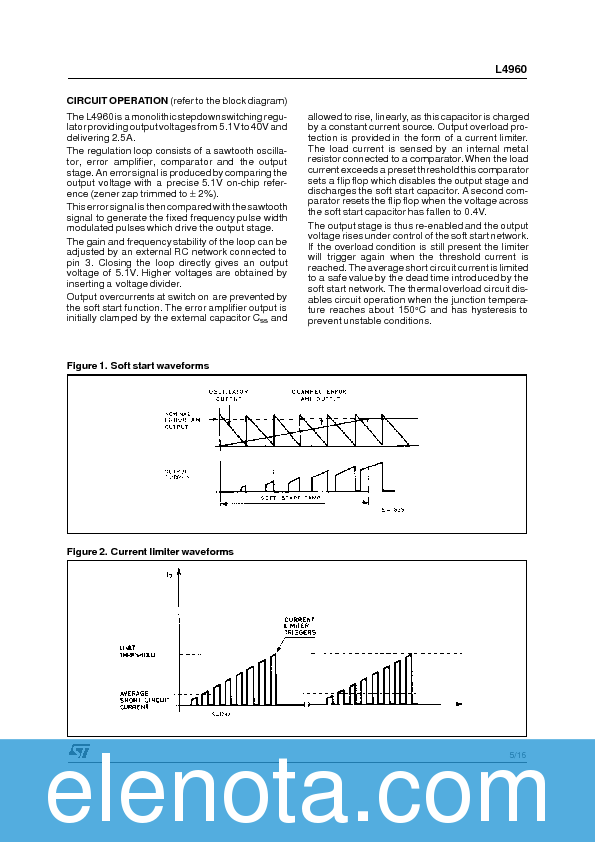L4960 Datasheet PDF (190 KB) STMicroelectronics | Pobierz z Elenota.pl