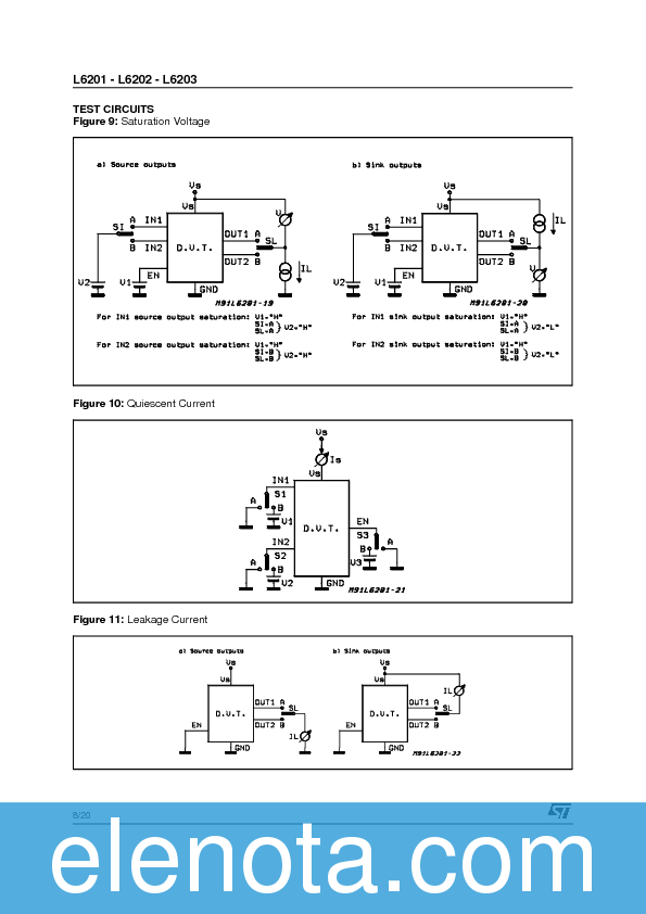 L6201 Datasheet PDF (6.82 MB) STMicroelectronics | Pobierz z Elenota.pl