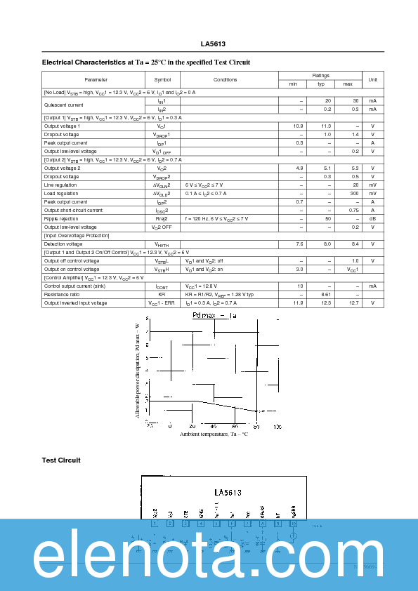 la5613 datasheet La5613 datasheet,datasheets manu page:2==vcr regulator and control.