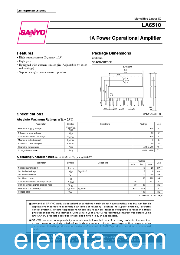 la6510 datasheet