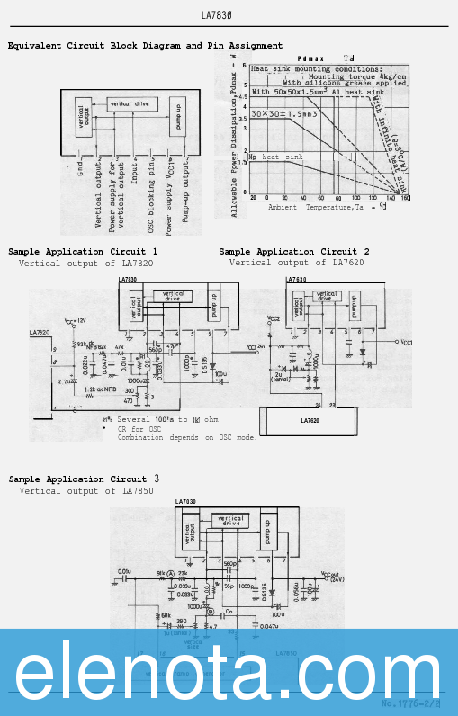 LA7830 Datasheet PDF (423 KB) Sanyo | Pobierz z Elenota.pl