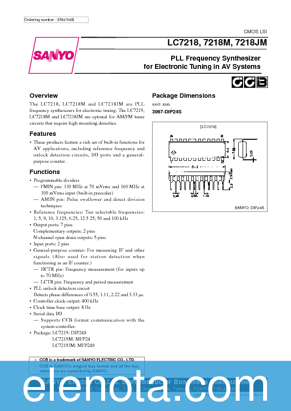 lc7218 datasheet